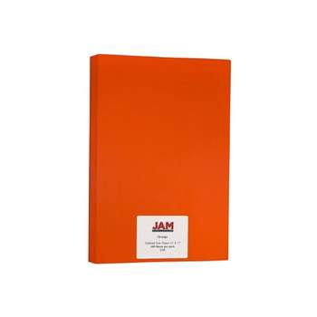 JAM Paper Ledger Matte 24lb Paper 11 x 17 Tabloid Orange Recycled 16728464