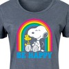 Women's - Peanuts - Be Happy Rainbow Graphic T-shirt Dress - 2 of 4