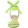 Allegra K Women's Back to College Open Toe Ankle Tie Back Block Heels Sandals - 2 of 4