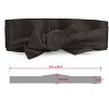 Allegra K Women's Faux Leather Self Tie Bowknot Wide Waist Band Sash Obi Belt One Size - 3 of 4