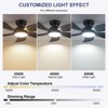 42 Inch Low Profile Modern Ceiling Fan, Reversible DC Motor,5 Blades,6 Speed, App and Remote Control - 4 of 4