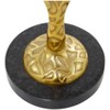 Transitional Metal and Marble Aluminum Medium Accent Table Gold - Olivia & May - 3 of 4
