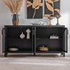 Bella Depot Modern Storage Sideboard Buffet Cabinet with Artificial Rattan Door, Entryway,Kitchen - 4 of 4