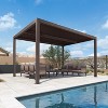 PURPLE LEAF Outdoor Louvered Pergola Sun Shade Outside Canopy with Aluminum Roof for Pool Hot Tub Backyard Garden Pavilion Patio Hardtop Gazebo - 2 of 4