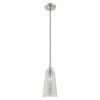 Livex Lighting Art Glass 1 - Light Pendant in  Brushed Nickel - 3 of 4