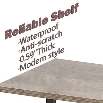 Black Metal and Wood 4-Shelf Ladder Bookcase