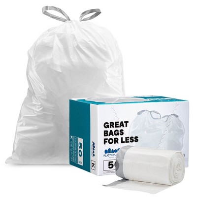 Plasticplace 10 Gallon Simplehuman®* Compatible Blue Trash Bags Code K, 200  Garbage Bags
