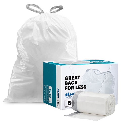 Plasticplace 8-9 Gallon simplehuman * Compatible Code H Blue Trash Bags ,(200 Count)