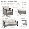 Buenhomino Outdoor Patio Furniture Sets, All-Weather PE Wicker Seating with Swivel Chairs, Sofas, Ottomans & Tables for Garden, Deck & Porch - 3 of 4