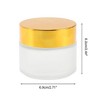 Unique Bargains Elegant Frosted Cream Glass Bottle for Bathroom 1 Pc - 4 of 4