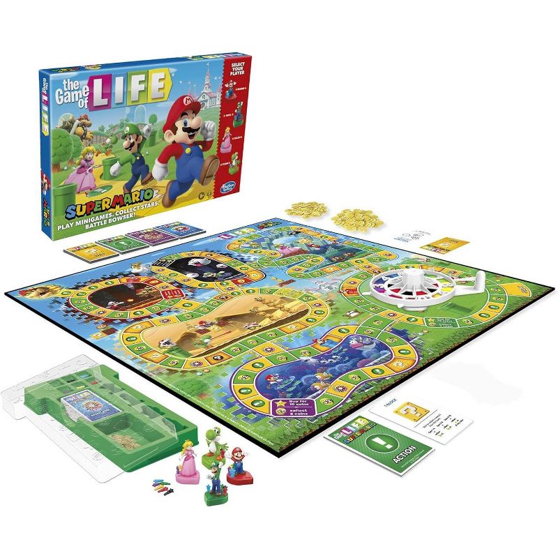 The Game of Life: Super Mario Edition Board Game for Kids Ages 8 and Up, Play Minigames, Collect Stars, Battle Bowser - Fun For The Whole Family, 4 of 12