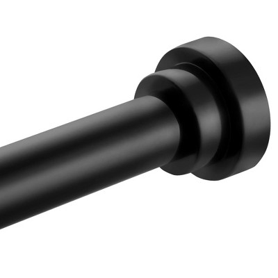 LunaLulinlk Swivel Shower Curtain Rod 31-50 inches Adjustable Matte Black Spring Tension Shower Rod