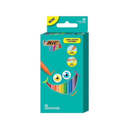 BIC Kids Crayons 16/Pack (BKPC16-AST)