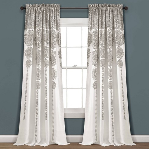Curtain Panel - Dolores - White - Linen/Cotton Blend (size options)
