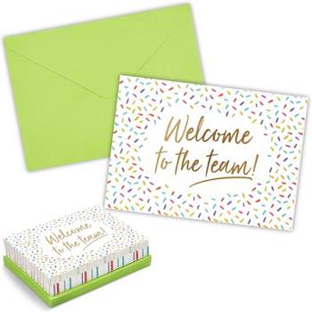 Pipilo Press 36 Pack Welcome Cards with Envelopes for New Employees, Business Gifts, Guests, Confetti Design, Blank Interior, 5 x 7 In