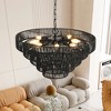 KTMBDW Modern Chandeliers 4/5 Tiers Pendant Light Fixtures Round Flush Mount Chandeliers Ceiling Lighting Dimmable for Living Room, Bedroom - 4 of 4