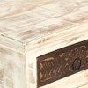 vidaXL Bedside Cabinet White 15.7"x11.8"x19.7" Solid Mango Wood - 4 of 4