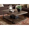 48" Modesto Solid Wood & Metal Coffee Table: Rustic, Shelf Storage - Alaterre Furniture - 3 of 4