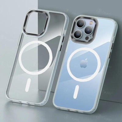 Phone Case for iPhone 16 Plus MagSafe Slim Hard Transparent Light Blue