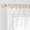 50"x20" Boho Macrame Textured Cotton Window Valance White - Lush Décor - 3 of 4