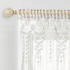 50"x20" Boho Macrame Textured Cotton Window Valance White - Lush Décor - image 3 of 4