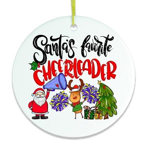 Santa’s Favorite Cheerleader Christmas Ornament| OrnamentallyYou - 1 of 4