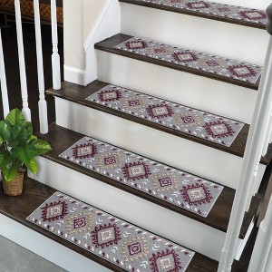 Sussexhome Stair Treads Traditional Collection Contemporary and Soft, Adhesive Tape, 9" X 28" , Pack of 4/7/13/15 - 1 of 4