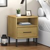 vidaXL Nightstand Bedroom Storage Cabinet Bedside Table Solid Pine Wood OSLO - 2 of 4