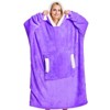Inhand Gray Fuzzy Wearable Hoodie Blanket - Oversized Cozy Polyester Sweatshirt for Women, One Size Fits All - The Perfect Warm Gift - 2 of 4