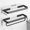 Racxily Bathroom Shelves Wall Mounted Glass Shelves for Bathroom Floating Shelf with Towel Holder Glass Shower Shelf - 3 of 4