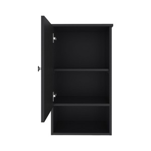 SEVOBAL Bathroom Storage Cabinets Single Door Wall Cabinet with Spacious Shelves for Bathroom for Bathroom, Black, 13.9"*16.2"*28.6" - 1 of 4