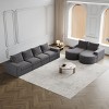KWPZQEB 99" Cloud Curved Sectional Sofa with Chaise, Convertible L-Shape Couch with Deep Seats, Boneless Couches for Living Room, No Assembly Required - 4 of 4