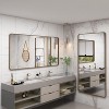 KIOTEE Rectangular Aluminum Alloy Framed and Tempered Glass Wall Bathroom Vanity Mirror in Matte Black - 2 of 4