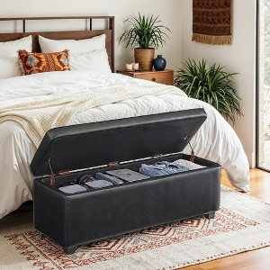 Storage Ottoman Bench, Bedroom Bench with Storage Entryway Bench, Ottoman with Storage Safety Hinges, Loads 660 lb - 1 of 4