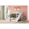 Full-Over-Full Castle Style Bunk Bed with 2 Drawers 3 Shelves and Slide - Pink - 4 of 4