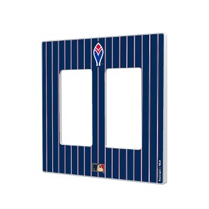 MLB Cooperstown East Teams Pinstripe Hidden-Screw Light Switch Plate for Double Rocker - 1 of 4