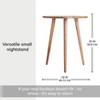 MH London Bond 20" Solid Wood End Table Triangular Top - 3 of 4