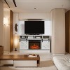 Hotraffy Modern Farmhouse TV Media Stand,with 23in  Fireplace Insert - 2 of 4