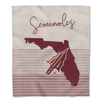 NCAA Florida State Seminoles Ultra Fleece State Stripe Blanket