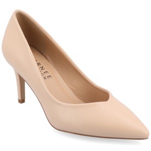 Journee Collection Women's Gabriella Narrow Width SuperNatural Shades Slip On Pointed Toe Pumps - 1 of 4