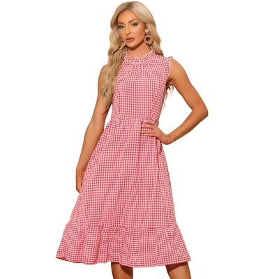 Allegra K Vestido De Regalo De Halloween Plaid Shift Para Mujer