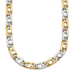 Chisel Stainless Steel Polished Yellow IP-plated 6mm 24" Anchor Chain Necklace - 1 of 4