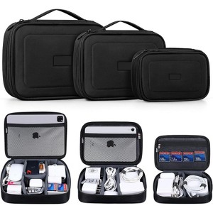 MaseiKar 3-Pack Electronics Organizer Bags C Store cables, hard drives, phones, USB drives, SD cards & more. Compact, travel-friendly - 1 of 4
