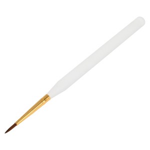 Unique Bargains Universal Nail Painting Brushes for Polish Painting Gold Tone Clear White 1 Pc - 1 of 4