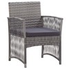 vidaXL Patio Armchairs with Cushions 2 pcs Anthracite Poly Rattan - 2 of 4