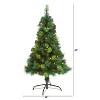 4ft. Assorted Green Pine Artificial Christmas Tree with 70 LED Lights – Compact Festive Holiday X-Mas Tree - 2 of 4