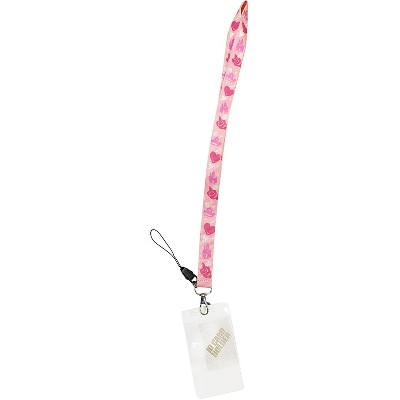 Disney Pink Princess Lanyard ID Ticket iPhone Key Chain Badge