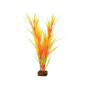 GloFish Orange and Yellow Large Fluorescent Under Blue LED Light Decor Aquarium Plant - 1 of 1