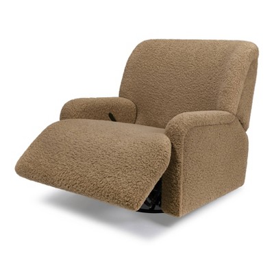 Cortado Shearling Swivel Recliner with Metal Frame