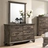 2pc Jacobia 6 Drawer Dresser and Mirror Set Gray - HOMES: Inside + Out: Transitional Style, Wood Veneer, Metal Glides - 2 of 4